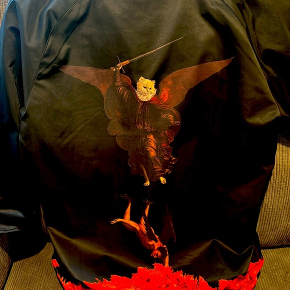 RipnDip Devil Cat Angel Skateboard Long Jacket Windbreaker (L) - Picture 2 of 2